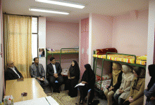 گزارش تصویری هیات رئیسه دانشگاه از خوابگاه خواهران به مناسبت هفته خوابگاه